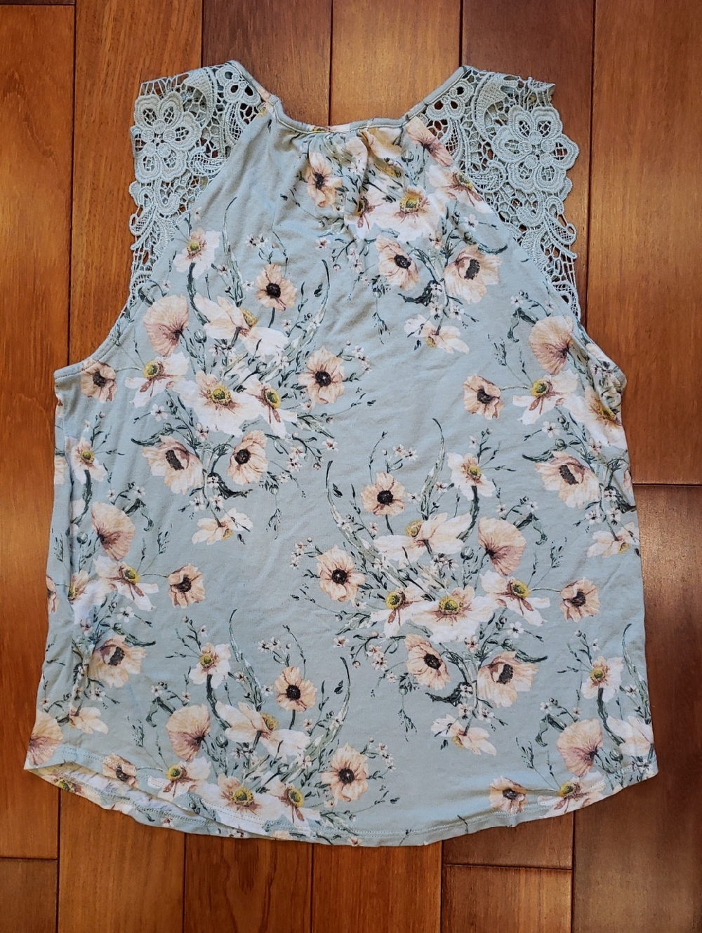 H&M Women's XS Sleeveless Lace detail floral blouse - Picture 5 of 7
